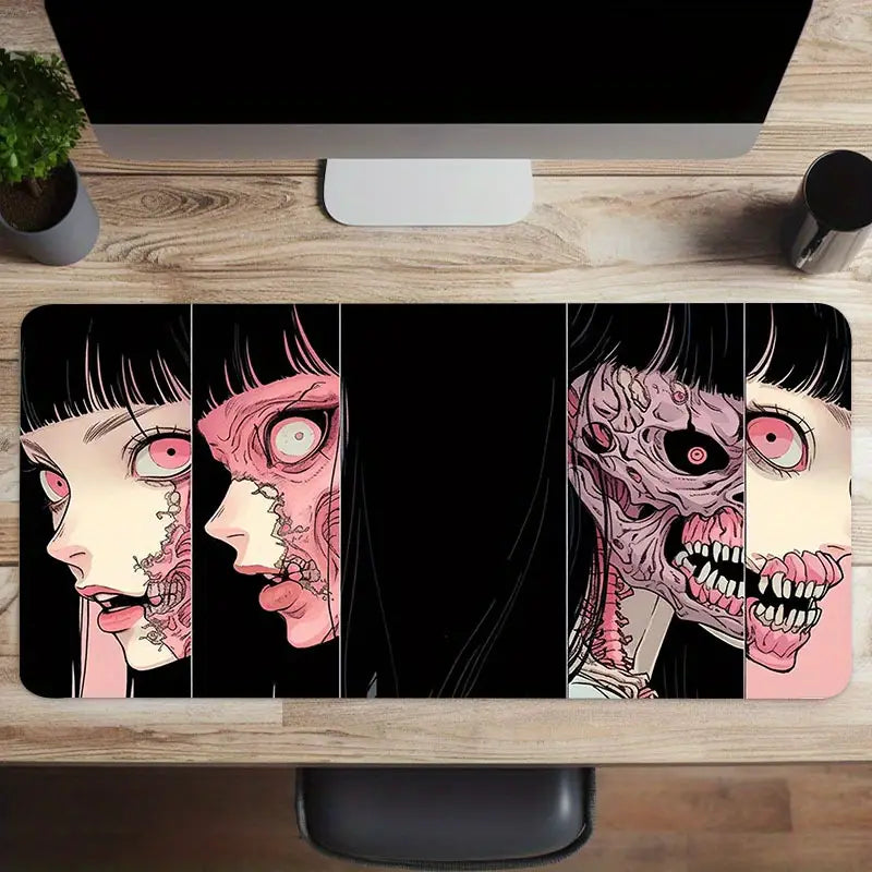 Junji Inspired Horror Artwork Desk Mat