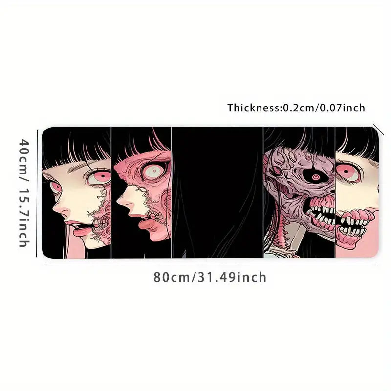 Junji Inspired Horror Artwork Desk Mat