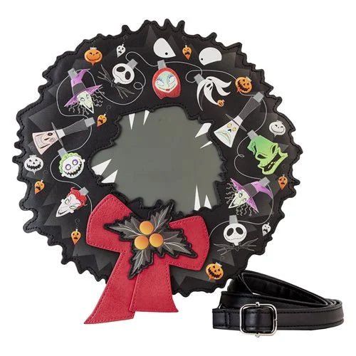 The Nightmare Before Christmas Wreath Glow-in-the-Dark Crossbody Purse