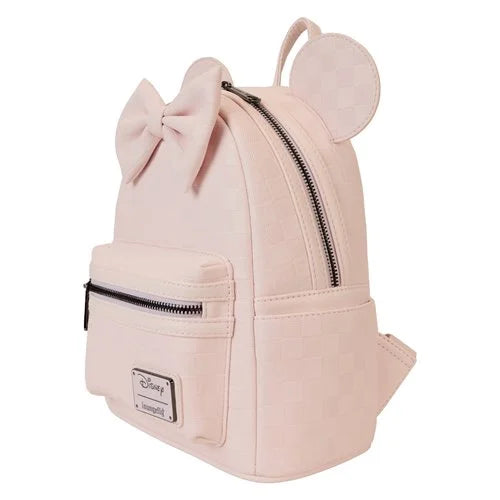 Pink Disney Minnie Ear Checkerboard Mini Backpack