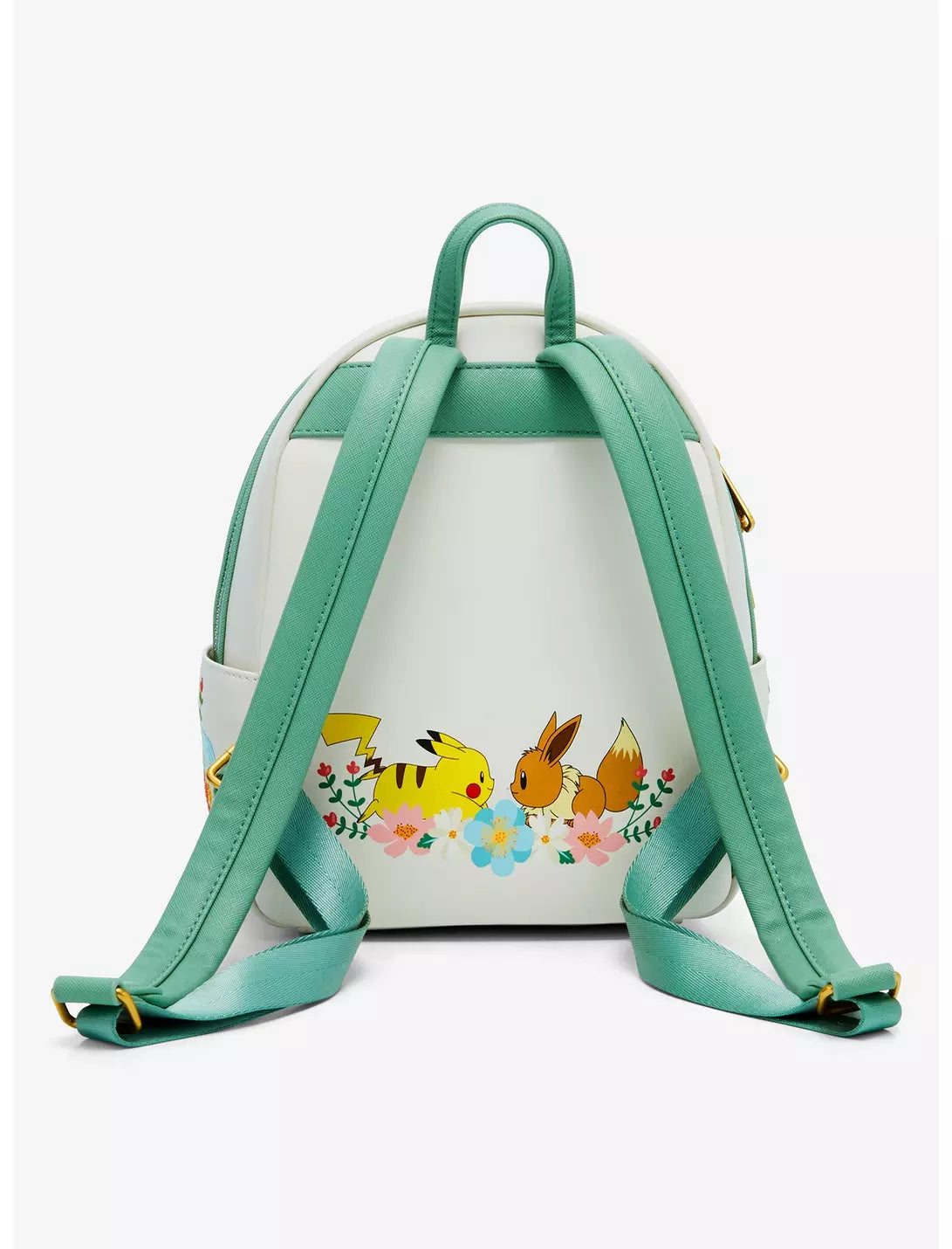 Loungefly Pokémon Pikachu and Eevee Floral Mini Backpack