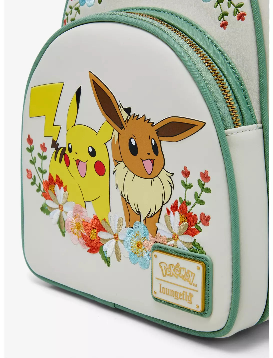 Loungefly Pokémon Pikachu and Eevee Floral Mini Backpack