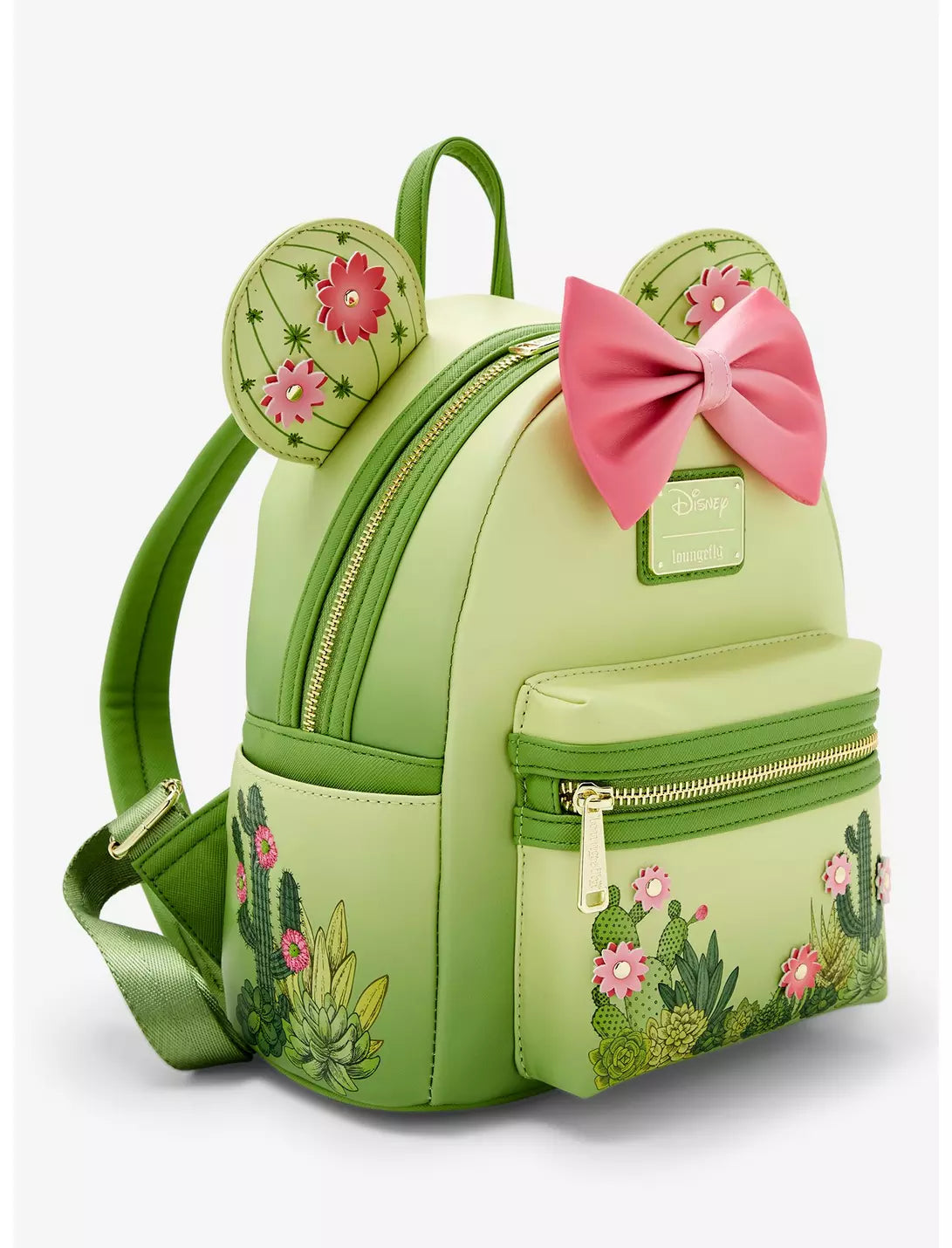 Loungefly Disney Minnie Mouse Cacti Ears Mini Backpack and Wallet Set