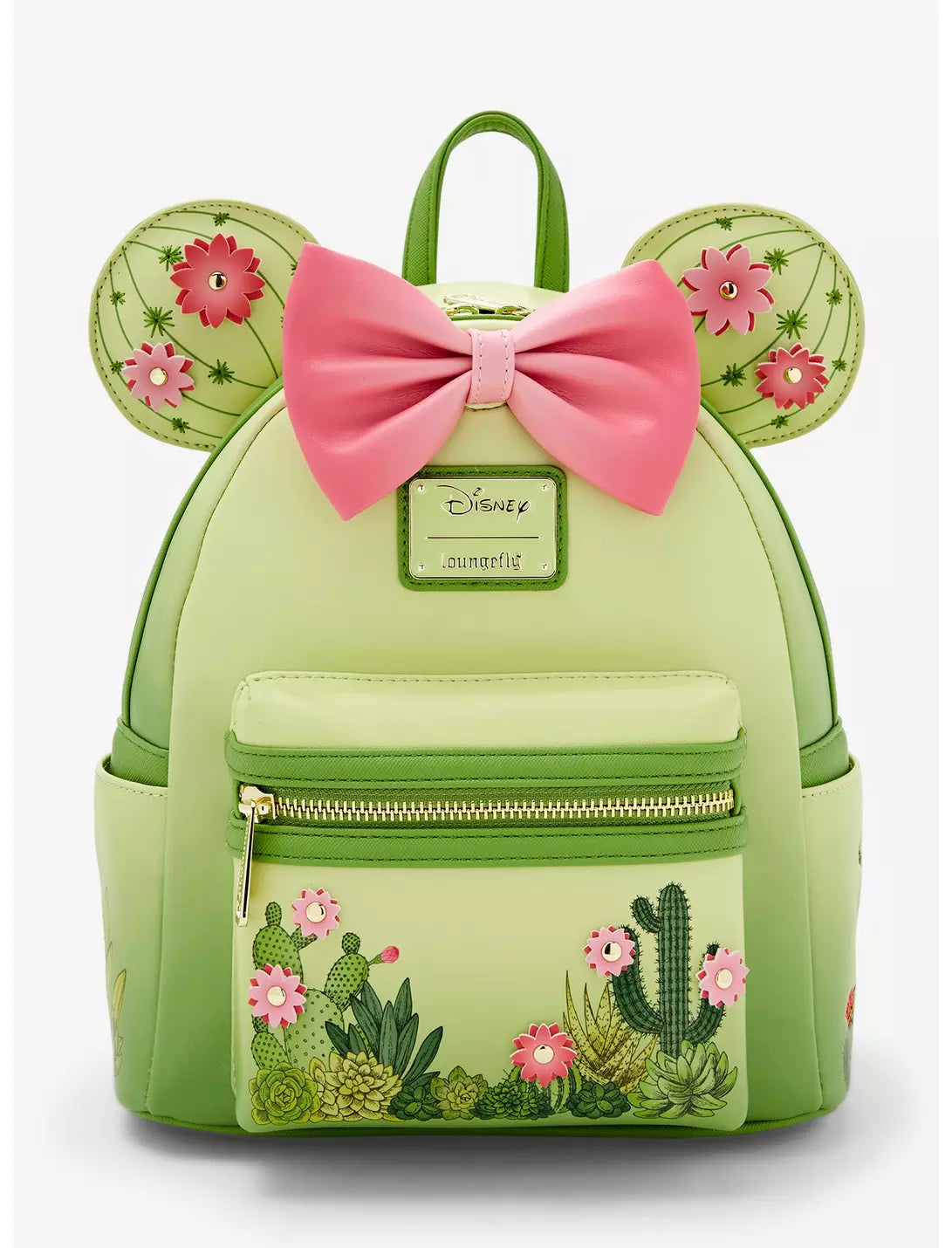 Loungefly Disney Minnie Mouse Cacti Ears Mini Backpack and Wallet Set