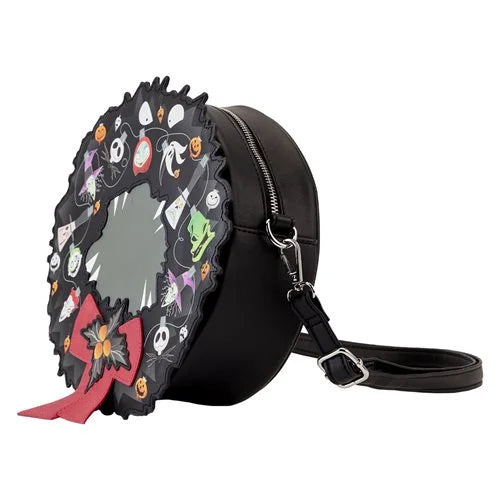 The Nightmare Before Christmas Wreath Glow-in-the-Dark Crossbody Purse