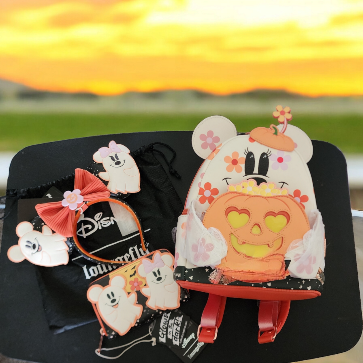 Mickey and Friends Minnie Mouse Halloween Mini-Backpack, Wallet, & Ears Set