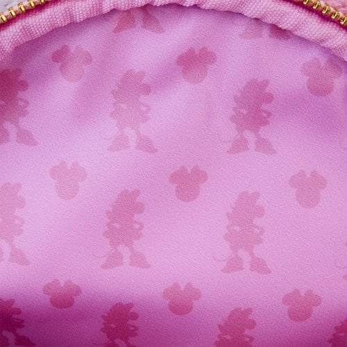 Minnie Mouse Pink Polka Dot Straw Mini Convertible Bag