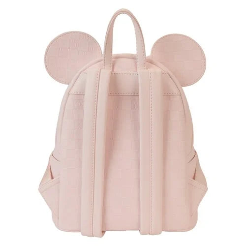 Pink Disney Minnie Ear Checkerboard Mini Backpack