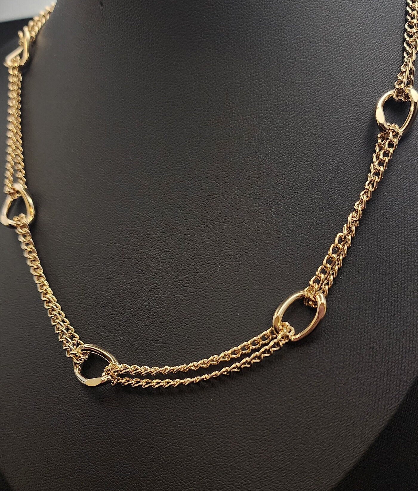 Gold Double Chain Necklace