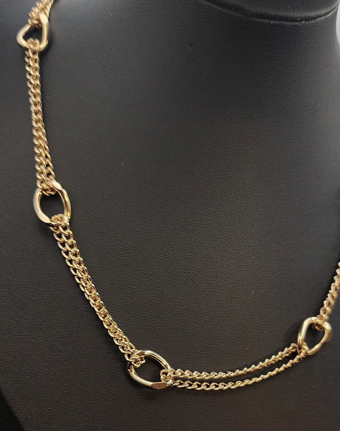 Gold Double Chain Necklace